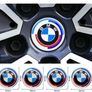 x4 BMW 50th Anniversary Centre Caps Blue/ White 56mm g20 g30 Image 2