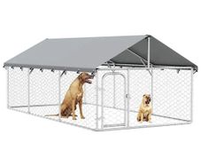 Outdoor Dog Kennel with Roof 400x200x150 cm