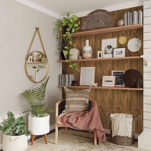 Wood Wallpaper Removable Wallpaper Peel and Stick Wallpaper Wood Grain Wallpaper Self Adhesive Wallpaper Distressed Rustic Wall Covering Paper Shelf Drawer Liner Vinyl Roll 42x300cm