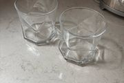 IKEA PLANERA geometrical shaped glasses x2