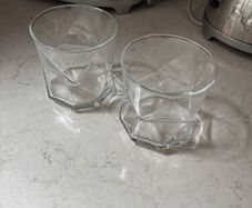 IKEA PLANERA geometrical shaped glasses x2