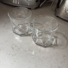 IKEA PLANERA geometrical shaped glasses x2