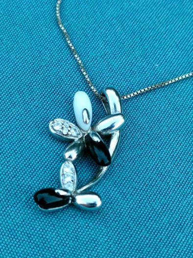 925 silver Flower pendant set