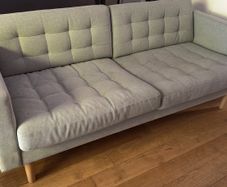 IKEA LANDSKRONA 3 Seater Sofa  Light Green  Wooden Legs