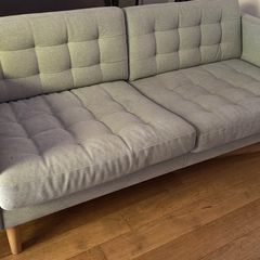 IKEA LANDSKRONA 3 Seater Sofa  Light Green  Wooden Legs