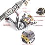 Fishing Rod Reel Combo Carbon Fiber Telescopic Fishing Rod Fishing Line Lures Hooks Jigs Swivels Saltwater Freshwater Travel Fishing Accessories Kit Image 4