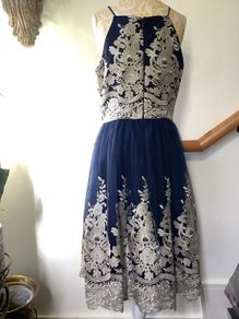 Chi Chi London dress, new, UK12,embroidered