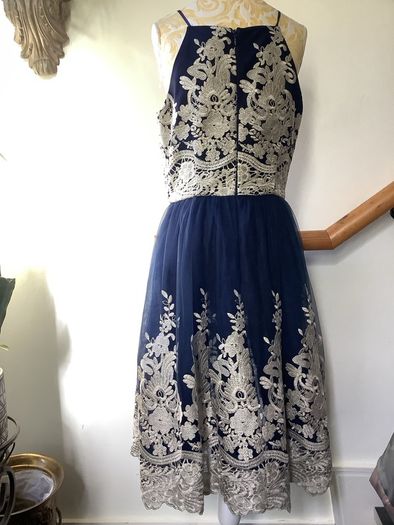 Chi Chi London dress, new, UK12,embroidered