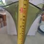 1920 Vintage Stuart GREEN Crystal Trumpet Vase STAMPED ON BEASE, Image 3