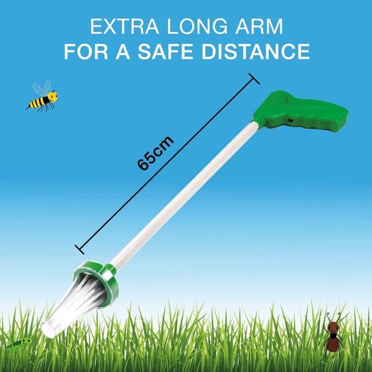 Spider Catcher, Bug Trap Catcher Extra Long with Handle, Safely Humanely Removes Spiders, Insects, Daddy Longlegs, Wasps, Bees and Moths, Original, Green (1)