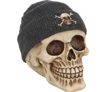 Skull Ornament with Beanie