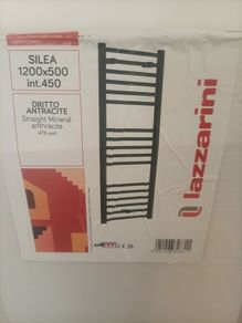 Anthracite heated towel radiator