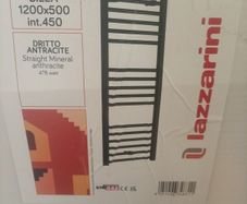 Anthracite heated towel radiator