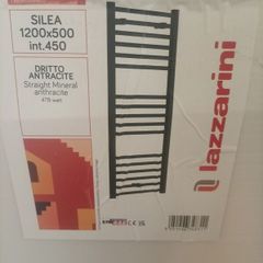 Anthracite heated towel radiator