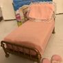 Vintage Sylvanian Families Die-Cast Brass Bed Image 7