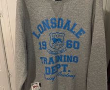 Lonsdale grey Boxing Academy men's sweatshirt size L/XL Perfect condition Postage included