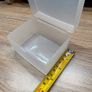 2 Small Frosted Plastic Storage Boxes with Hinged Lids Image 2