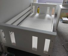 Single bedroom set. Including bed, desk / dressing table with chair,  bedside locker / mirrored cabinet