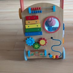 Baby wooden walker