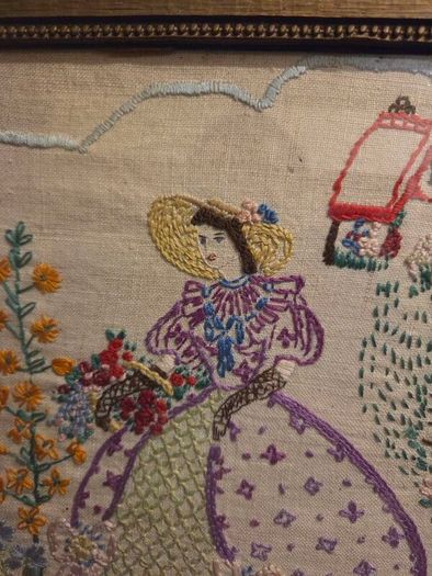 1950's Needlework - Framed & Signed