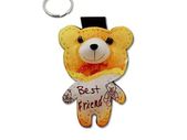 Personalised Bear shape Leather Keyring with you photo or image