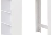 Bar Table with Shelf White 110x50x103 cm