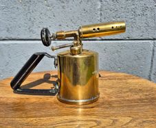 antique French blow lamp