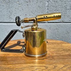 antique French blow lamp