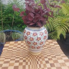 Beautiful Nicholas Mosse Urn-Shaped Vase, Discontinued Shape, in the Old Rose Pattern