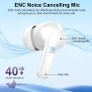 Rinsmola I63 Bluetooth 5.3 In-Ear Headphones with Deep Bass, ENC Noise Cancelling Microphone, 40-Hour Wireless Earbuds, IP7 Waterproof, USB-C, LED Display Image 3