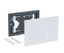 Geberit Sigma 70 duel flush plate white glass
