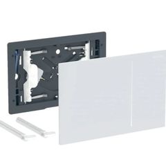 Geberit Sigma 70 duel flush plate white glass
