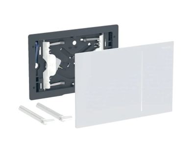 Geberit Sigma 70 duel flush plate white glass