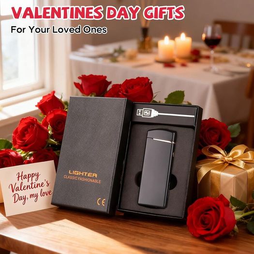 Valentines Day Gifts for Him Men Electric Lighter, USB Rechargeable Arc Lighter Windproof Flameless Plasma Lighter with Battery Display, Birthday Gifts for Men, Women, Him, Her