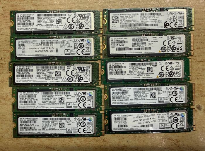 Mixed Brand 256GB M.2 NVMe SSD 2280 SSD Solid State HP Dell Lenovo