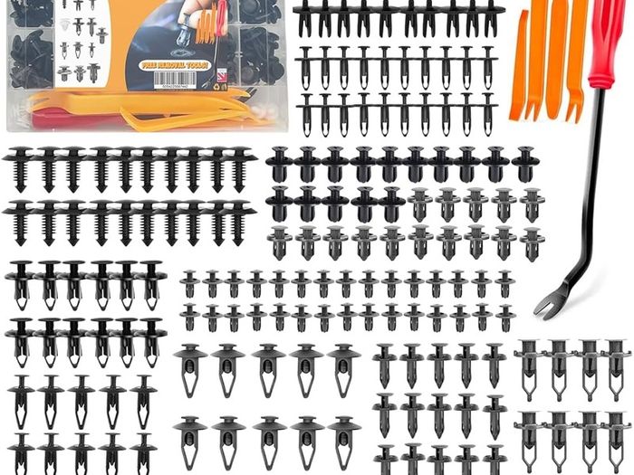 NEW SALE | Car Clips Set 229pc With Tools - Car Trim Clips Box, Assorted Plastic Clip Fasteners