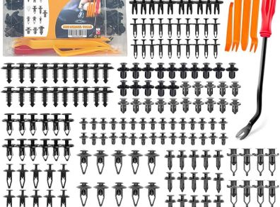 NEW SALE | Car Clips Set 229pc With Tools - Car Trim Clips Box, Assorted Plastic Clip Fasteners