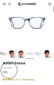 Everambr Asteri Focus Frame, Blue light glasses