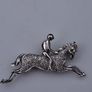 18ct Gold Diamond Horse and Jockey Brooch Image 5
