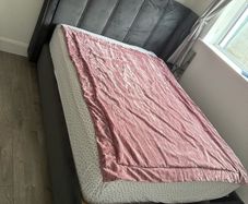 Dark grey double bed FRAME ONLY