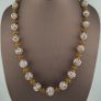 Antique Venetian African Style Eyes & Yellow Brown Glass Beads Necklace Image 3