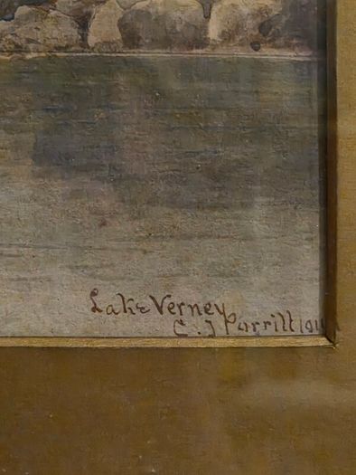 1911 Watercolour of Lake Verney - Signed