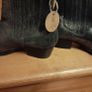 Leather Osprey ankle boots. Unusual grey shiny boots.  Genuine leather Image 2