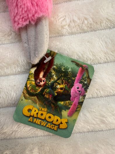 Sash The Croods New Age Pink Three Toed Sloth Plush Soft approx. 33cm. Pleae see photos