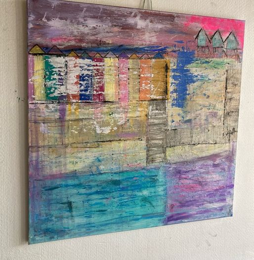 Original Art - Auction - Irish Coastal Aesthetic Original Painting 60cm