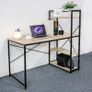 BRAND NEW Modern Style Computer Desk with 4 Tiers Bookshelf for Home Office Studying Living Room Furniture Image 3