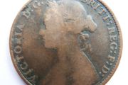 1875  Victoria Half Penny,