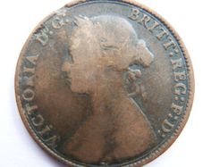 1875  Victoria Half Penny,