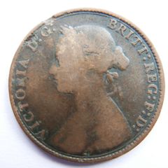1875  Victoria Half Penny,