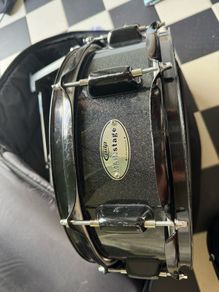 PDP snare drum, with drum case.